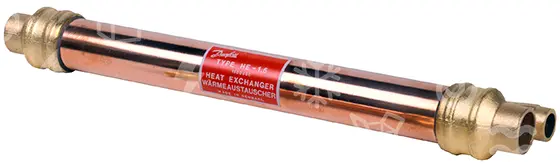 výměník tepla koaxiální DANFOSS HE 1.5, 015D0005, 18 mm / 12 mm ODF